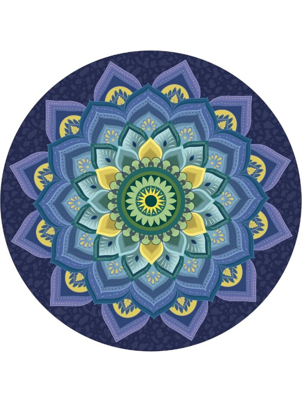 Large Meditation Mat Non Slip Round Yoga Mat Natural Rubber with Sueded Surface